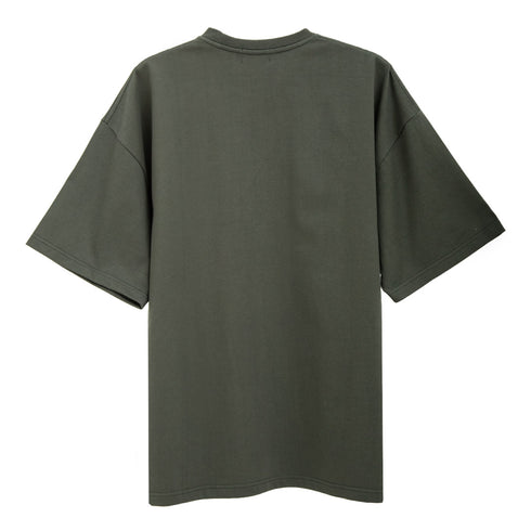 Anglan Stack Logo Half Tee Khaki 6109100010 Degli Uberti